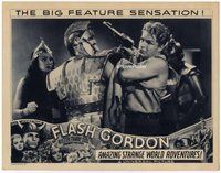 b459 FLASH GORDON movie lobby card '36 great image of Buster Crabbe!