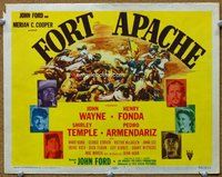b063 FORT APACHE title movie lobby card '48 John Wayne, Henry Fonda, Ford