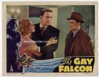 b485 GAY FALCON #3 movie lobby card '41 George Sanders, Wendy Barrie