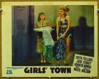 b493 GIRLS' TOWN movie lobby card '42 Edith Fellows, June Storey