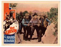 b521 HARD HOMBRE #2 movie lobby card '31 Hoot Gibson stops fight!