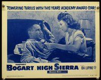 b536 HIGH SIERRA movie lobby card #8 R52 best Humphrey Bogart & Lupino