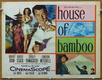 b076 HOUSE OF BAMBOO title movie lobby card '55 Samuel Fuller, Japan!