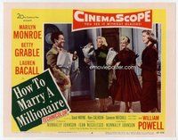 b555 HOW TO MARRY A MILLIONAIRE movie lobby card #3 '53 Marilyn Monroe