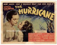 b078 HURRICANE title movie lobby card '37 Dorothy Lamour, Jon Hall