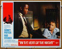 b576 IN THE HEAT OF THE NIGHT movie lobby card #4 '67 Poitier, Steiger