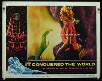 b586 IT CONQUERED THE WORLD movie lobby card #8 '56 cool wacky image!