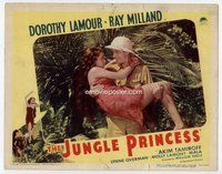 b594 JUNGLE PRINCESS movie lobby card R46 super sexy Dorothy Lamour!