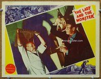 b612 LADY & THE MONSTER #2 movie lobby card '44 von Stroheim attacks!