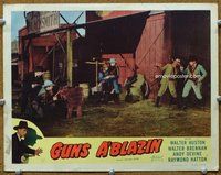 b618 LAW & ORDER movie lobby card #4 R50 Guns A'Blazin, Huston