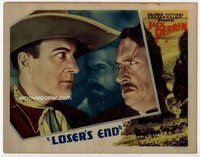b633 LOSER'S END movie lobby card '35 intense Jack Perrin close up!