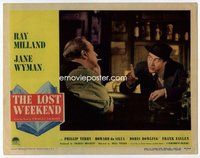 b009 LOST WEEKEND signed movie lobby card #3 '45 Milland, great image!