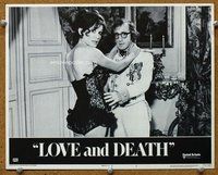 b642 LOVE & DEATH movie lobby card #2 75 Woody Allen & sexy girl!