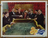 b166 LUCKY LOSERS movie lobby card #6 '50 Bernard Gorcey shoots craps!