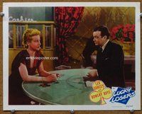 b167 LUCKY LOSERS movie lobby card #7 '50 Leo Gorcey, blackjack dealer!