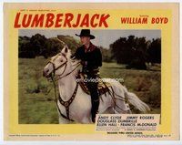 b647 LUMBERJACK movie lobby card #6 '44 Boyd as Hopalong Cassidy!