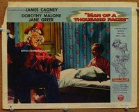 b666 MAN OF A THOUSAND FACES movie lobby card #8 '57 Cagney as clown!