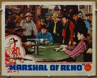 b168 MARSHAL OF RENO movie lobby card '44 Wild Bill Elliot plays poker