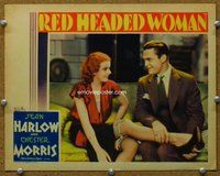 b770 RED HEADED WOMAN #2 movie lobby card '32 sexy Jean Harlow's legs!