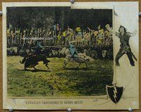 b785 ROBIN HOOD #3 movie lobby card '22 Douglas Fairbanks, jousting!