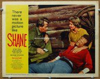 b819 SHANE movie lobby card #1 R59 Alan Ladd, Jean Arthur, Heflin