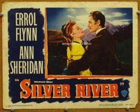 b827 SILVER RIVER movie lobby card #5 '48 Errol Flynn, Ann Sheridan