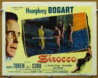 b829 SIROCCO movie lobby card '51 Humphrey Bogart, Lee J. Cobb