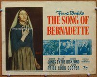 b125 SONG OF BERNADETTE title movie lobby card '43 Norman Rockwell art!