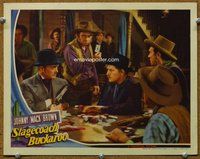 b173 STAGECOACH BUCKAROO movie lobby card '42 poker cheater caught!