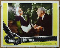 b868 SUNSET BLVD movie lobby card #6 '50 Holden, Gloria Swanson