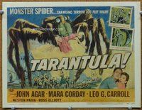 b132 TARANTULA title movie lobby card '55 gigantic spider horror image!