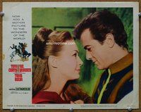 b870 TARAS BULBA movie lobby card #2 '62 Tony Curtis romantic c/u!