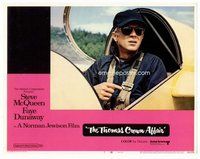 b886 THOMAS CROWN AFFAIR movie lobby card #7 '68 Steve McQueen c/u!