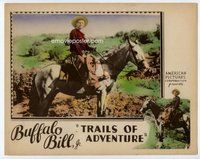 b901 TRAILS OF ADVENTURE movie lobby card '33 Jay Wilsey, Buffalo Bill