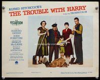 b907 TROUBLE WITH HARRY movie lobby card #8 '55 great cast portrait!