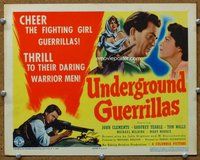 b137 UNDERGROUND GUERRILLAS title movie lobby card '43 WWII, Undercover!