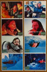 c109 BEAR ISLAND 8 English movie lobby cards '81 Sutherland, Redgrave