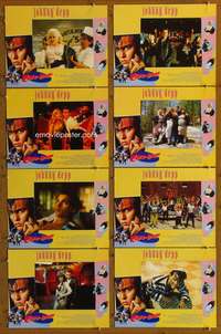 c234 CRY-BABY 8 English movie lobby cards '90 John Waters, Johnny Depp
