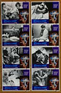 c104 BAT PEOPLE 8 movie lobby cards '74 AIP, It Lives by Night!