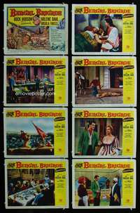 c116 BENGAL BRIGADE 8 movie lobby cards '54 Rock Hudson, Arlene Dahl