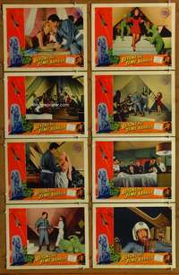 c122 BEYOND THE TIME BARRIER 8 movie lobby cards '59 Edgar Ulmer, AIP!