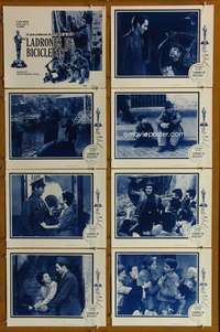 c123 BICYCLE THIEF 8 Spanish/U.S. movie lobby cards '48 Vittorio De Sica