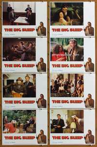 c128 BIG SLEEP 8 movie lobby cards '78 Robert Mitchum, Sarah Miles