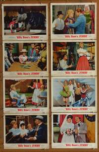 c477 JUMBO 8 movie lobby cards '62 Doris Day, Jimmy Durante, circus!
