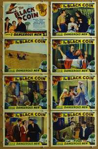 c131 BLACK COIN 8 Chap 1 movie lobby cards '36 serial, full color!