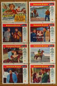 c153 BORDER RIVER 8 movie lobby cards '54 Joel McCrea, Yvonne De Carlo