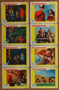 c176 CANADIANS 8 movie lobby cards '61 Robert Ryan, John Dehner