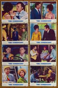 c214 COMEDIANS 8 movie lobby cards '67 Richard Burton, Liz Taylor