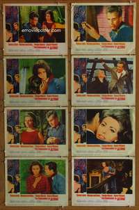 c216 CONDEMNED OF ALTONA 8 movie lobby cards '63 Sophia Loren, Schell