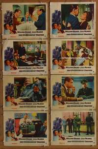 c223 COUNTERFEIT TRAITOR 8 movie lobby cards '62 William Holden, Palmer
